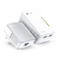 TP-Link TL-WPA4220 KIT AV600 Powerline Wi-Fi Booster 2 LAN, KIT — product view, Wi-Fi powerline unit paired with plain powerline unit