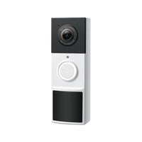 Tapo D210 video doorbell camera, front view showing lens, button and PIR sensor