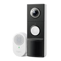 Tapo D235 smart video doorbell camera with included chime unit, three-quarter view