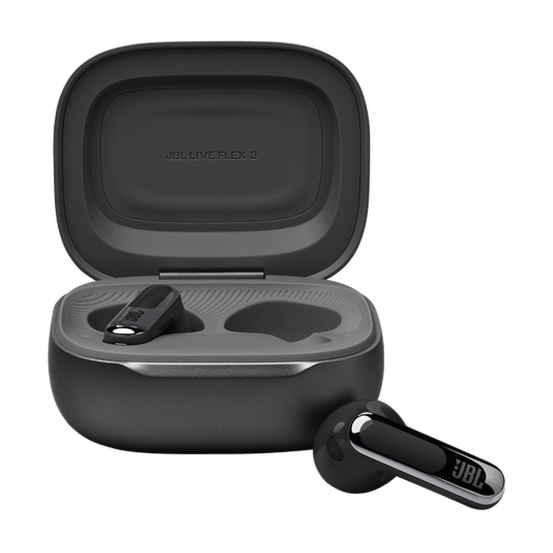 JBL Live Flex 3 True Wireless Noise-Cancelling Open-Stick Earbuds Black | JBLLIVEFLEX3BLK JBL Earbuds Euronics Ireland