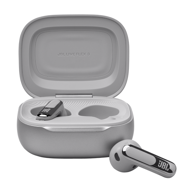 JBL Live Flex 3 True Wireless Noise-Cancelling Open-Stick Earbuds | JBLLIVEFLEX3SIL