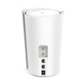 TP-Link Deco X50-5G, single unit — rear view showing SIM slot, antenna ports and Ethernet ports