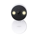 Tapo C120 indoor/outdoor Wi-Fi security camera, front view on base showing Tapo logo