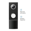Tapo D235 smart video doorbell camera, front view showing wire-free/hardwire power options