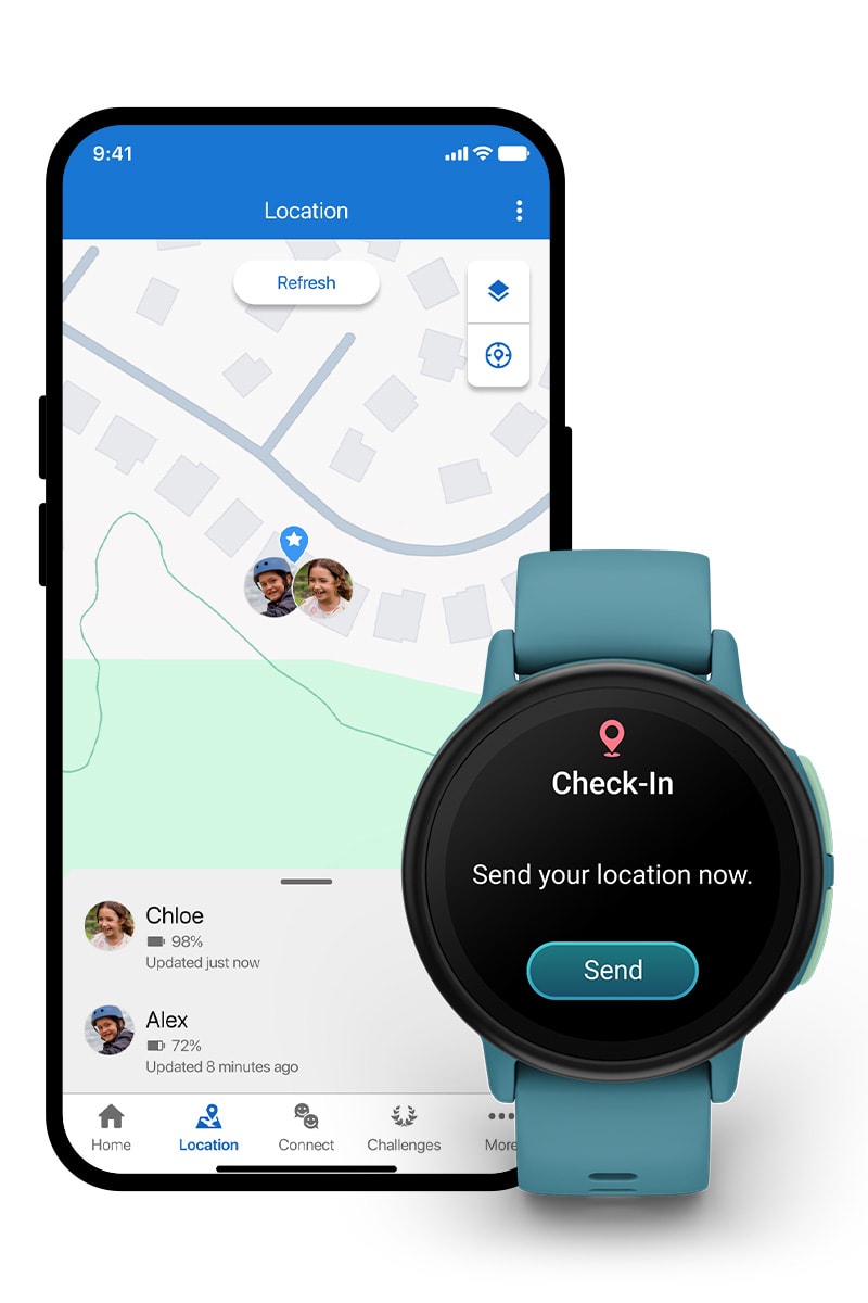Garmin Bounce 2 Kids LTE Smartwatch with Calling and GPS - feature shot