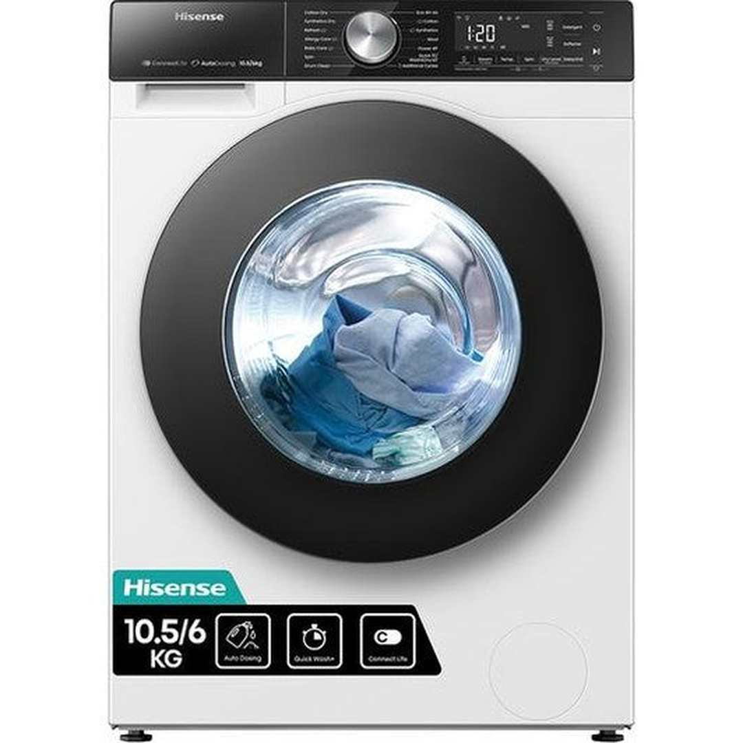 HISENSE Auto Dosing 10.5 kg Washer Dryer | WD5S1045BW Hisense Washer Dryer Euronics Ireland