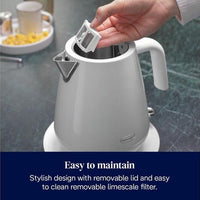 De’Longhi Eclettica Kettle – White | KBY3001.W