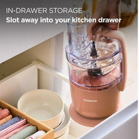 Kenwood MultiPro Go Clay Red Super-Compact Food Processor | FDP22.130RD