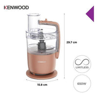 Kenwood MultiPro Go Clay Red Super-Compact Food Processor | FDP22.130RD