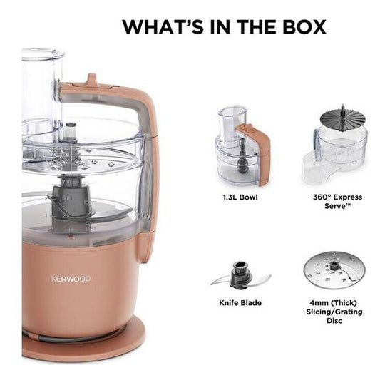 Kenwood MultiPro Go Clay Red Super-Compact Food Processor | FDP22.130RD