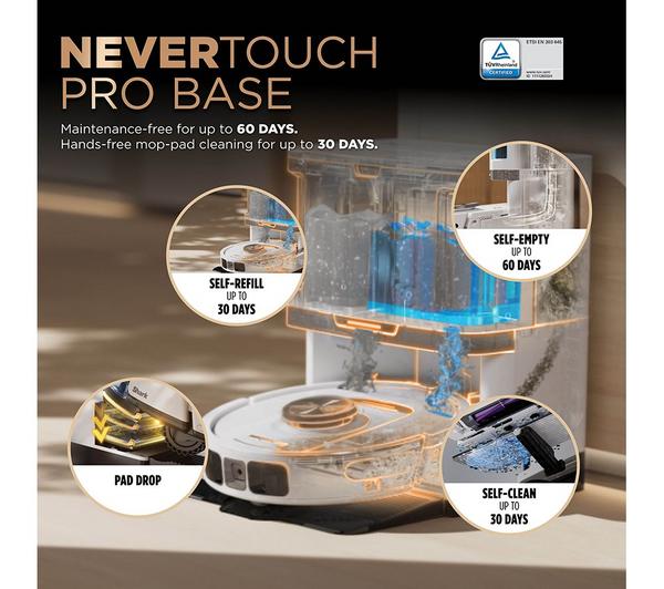 Shark PowerDetect NeverTouch Pro 2-in-1 Robot Vacuum & Mop – Self-Empty, Self-Refill, Self-Clean | RV2800ZEUKWH