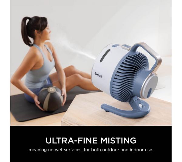 Shark FlexBreeze HydroGo Misting Fan – Glacier Blue | FA050UKBL