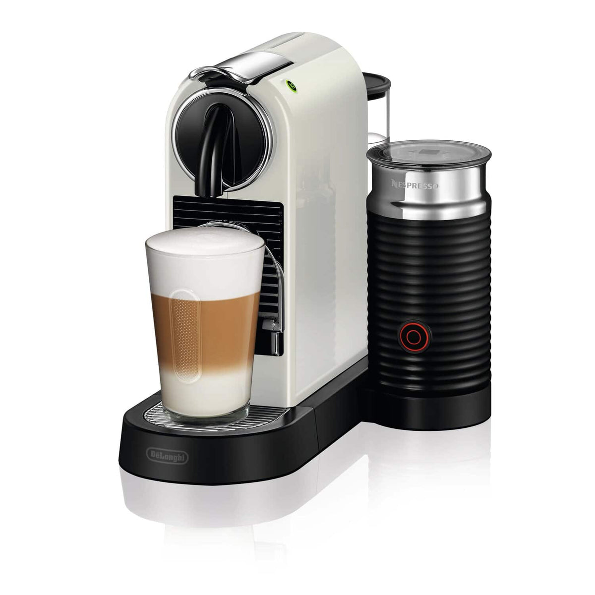 De'Longhi Citiz Espresso Machine & Milk Frother - White - with Aeroccino3 milk frother