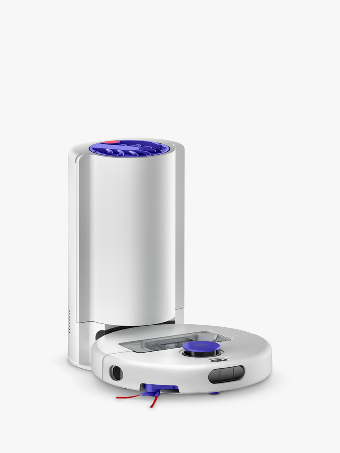 Dyson R1 Nurovi Dry Robot Vacuum Cleaner - Light Grey/Vinca Blue - on its docking station