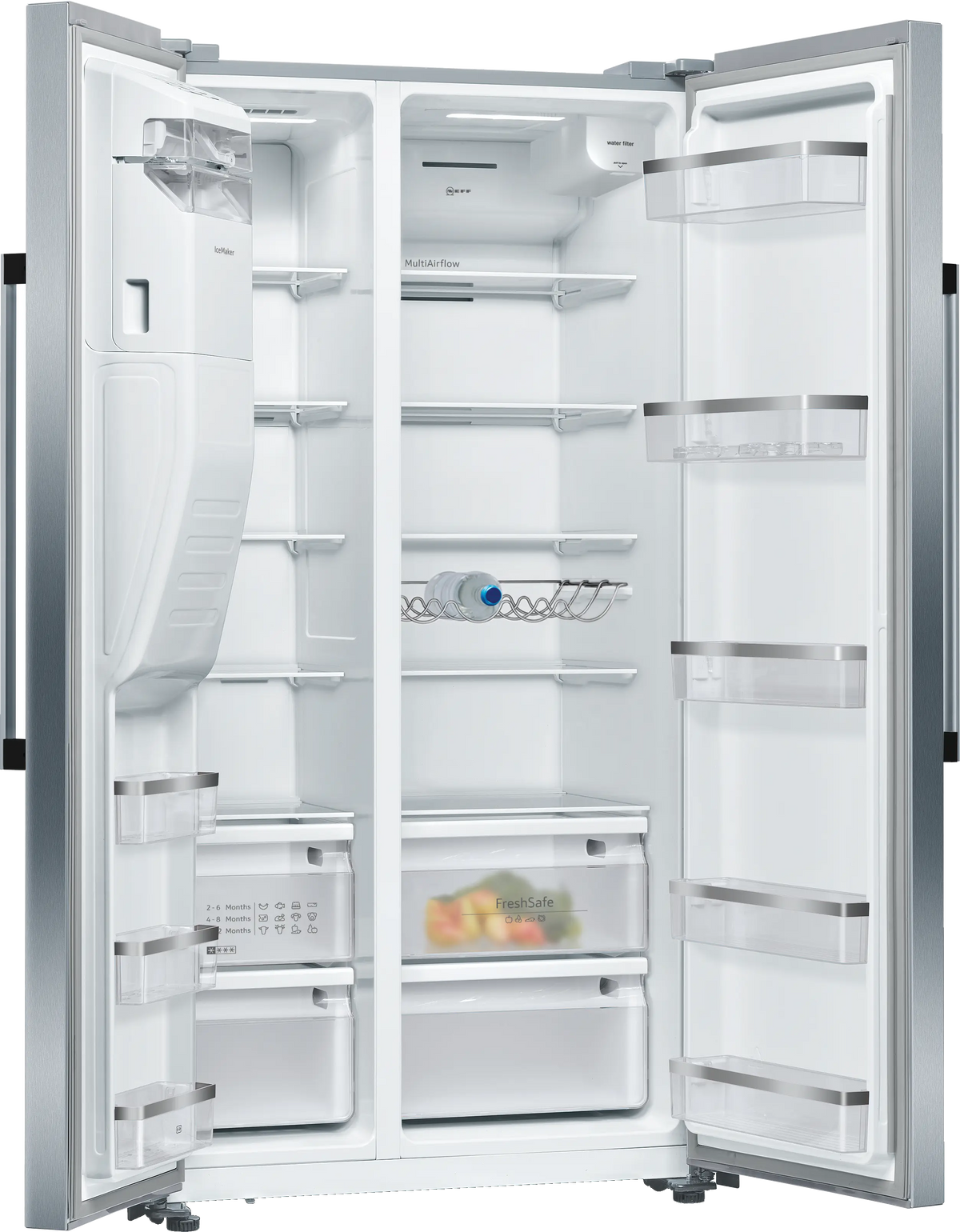 NEFF N70 KA3923IE0G American side-by-side fridge freezer in Stainless Steel