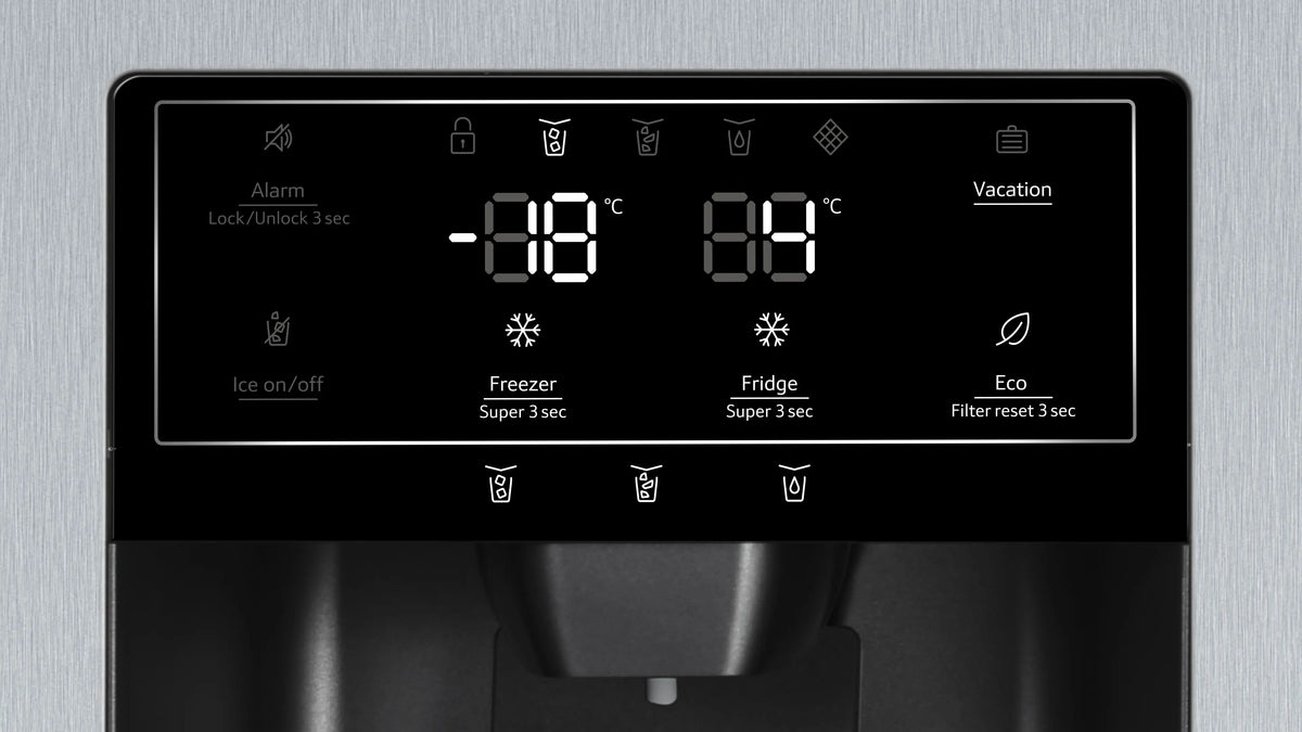 NEFF N70 KA3923IE0G American side-by-side fridge freezer in Stainless Steel
