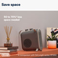 De'Longhi Capsule Fit 2400W Fan Heater - Grey - compact, space-saving design