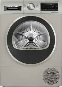 Bosch WQG245S9GB Series 6 9kg heat pump tumble dryer in Silver Inox