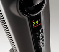 De'Longhi Radia S 1.5kW Oil-Filled Radiator - Grey - digital control panel
