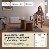 Mill Invisible Smart WiFi Panel Heater 700W White product image