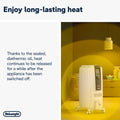 De'Longhi Dragon 4 2kW Oil-Filled Radiator - White - long-lasting heat