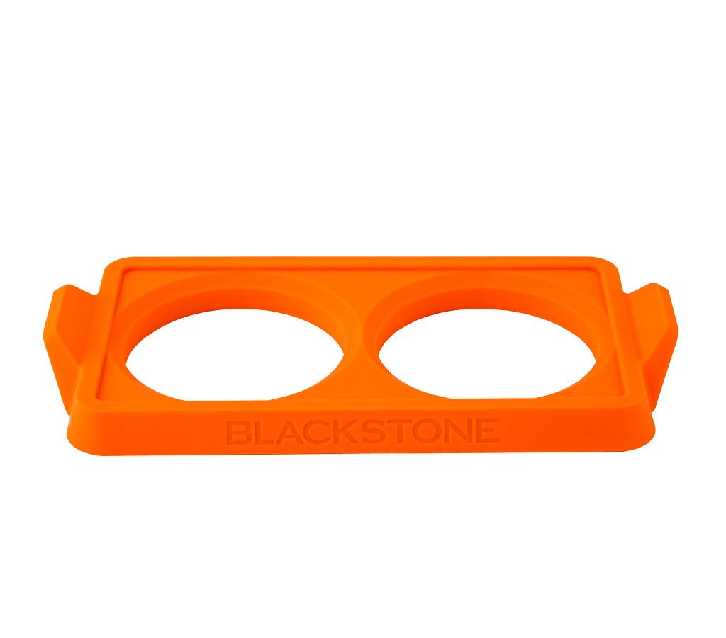 Blackstone 2 Section Silicone Egg Ring Trays, 3 Pack - Orange - single tray