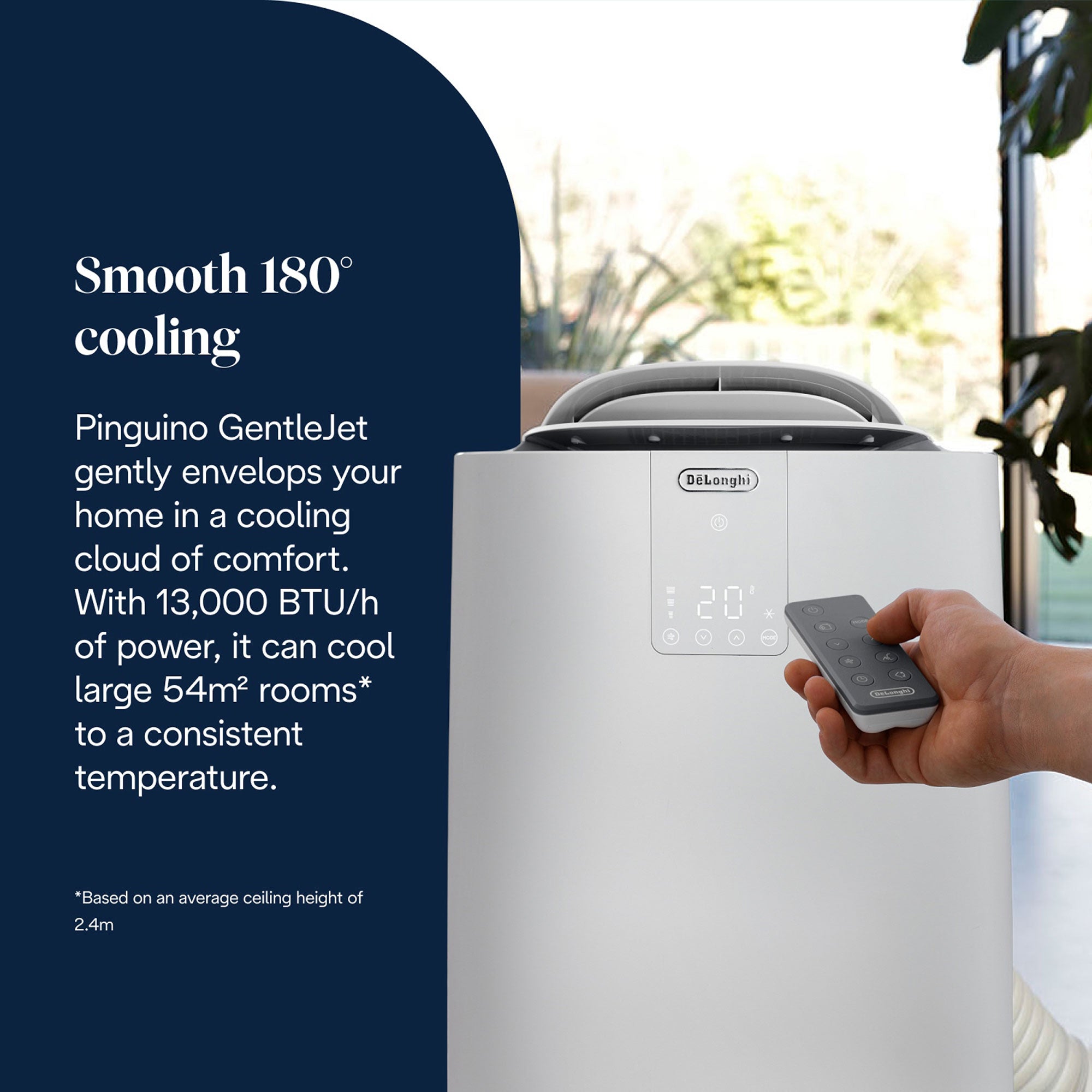 DeLonghi Pinguino AP130i GentleJet Inverter Portable Air Conditioner White | PACAP130IGENTLE