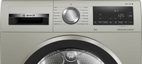 Bosch WQG245S9GB Series 6 9kg heat pump tumble dryer in Silver Inox