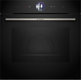 Bosch Series 8 Built-in Single Oven with Steam Function – Black | HRG7764B1B