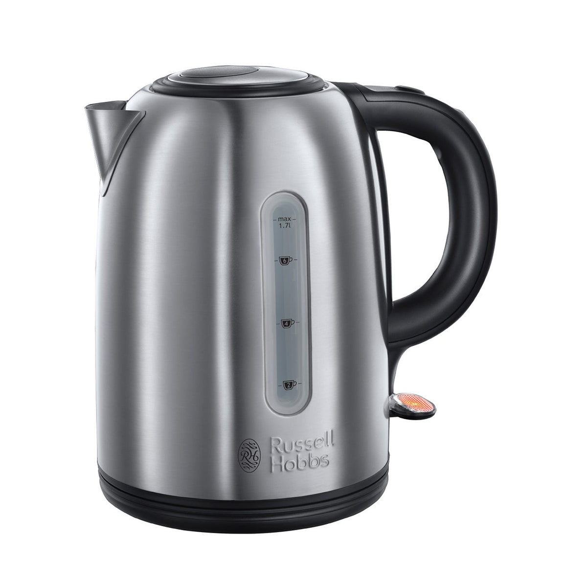 Russell Hobbs Snowdon 1.7L Kettle 3000W - Brushed Stainless Steel - front view