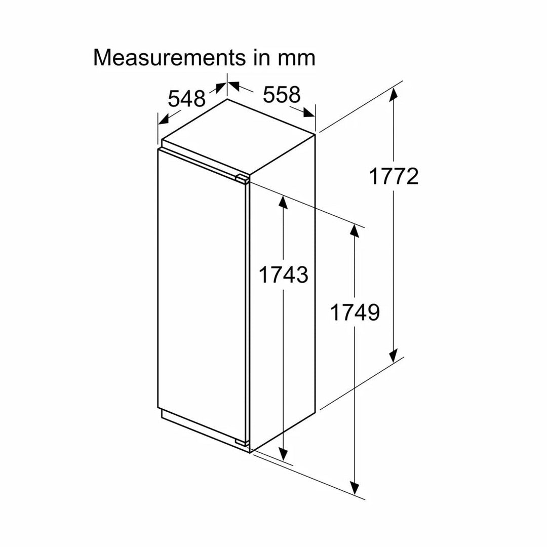 Bosch Series 6 built-in fridge 177.2 x 55.8 cm soft close flat hinge | KIR81ADD0G Bosch Integrated Fridge Euronics Ireland