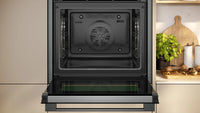NEFF N70 smart built-in single oven B24CR71G0B in Graphite-Grey