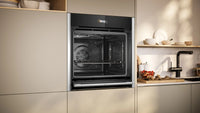 NEFF B54CR71N0B N70 Slide&Hide pyrolytic single oven in Stainless Steel