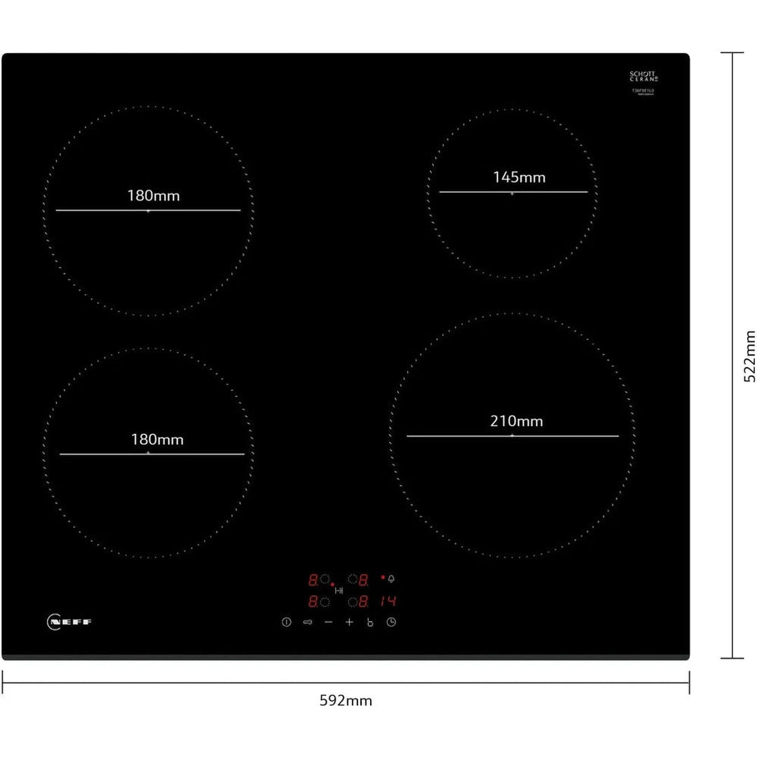 Neff N 30 Induction hob 60 cm Black | T36FBE1L0 NEFF Hob Euronics Ireland
