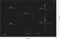 NEFF N 90 T68FUV4L0 80cm Flex Induction Hob with TwistPad in Black