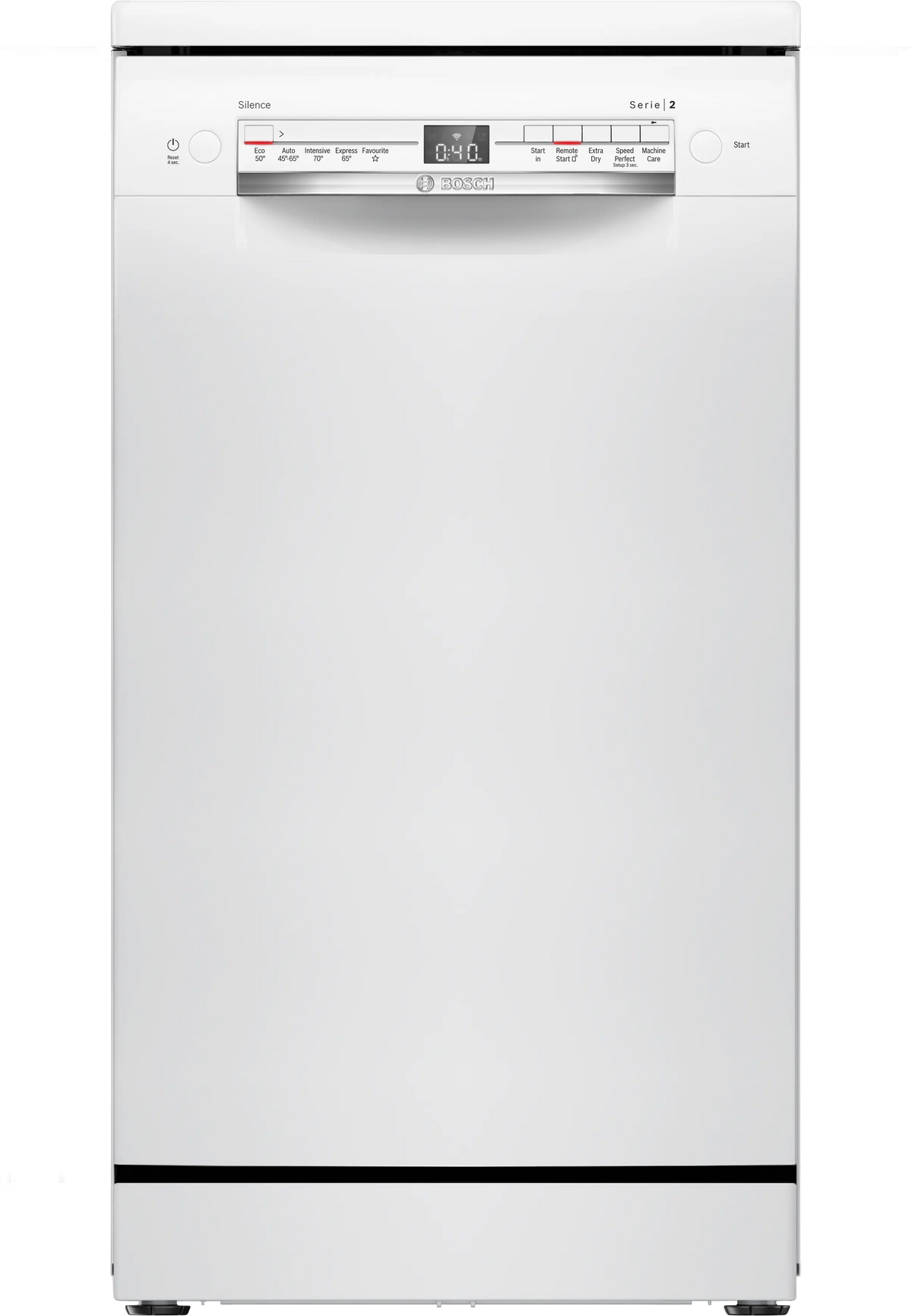 Bosch SPS2IKW01G Series 2 freestanding 45cm slimline dishwasher in White