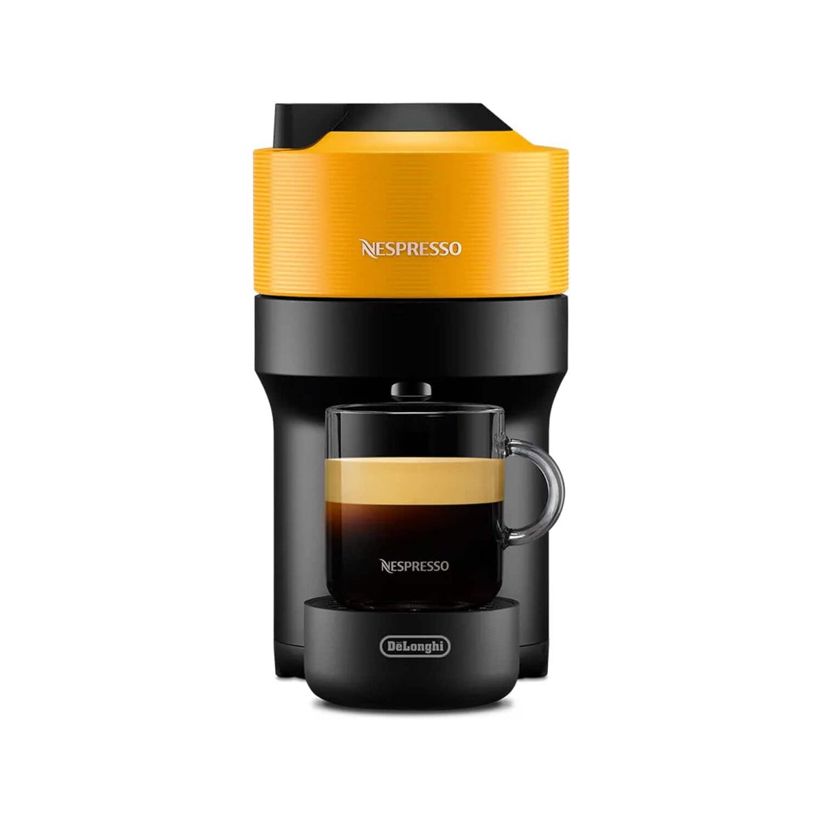 De'Longhi Nespresso Vertuo Pop Coffee Machine - Yellow - front view