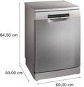Bosch Series 4 SMS4EKI06G freestanding 60cm dishwasher in Brushed Steel