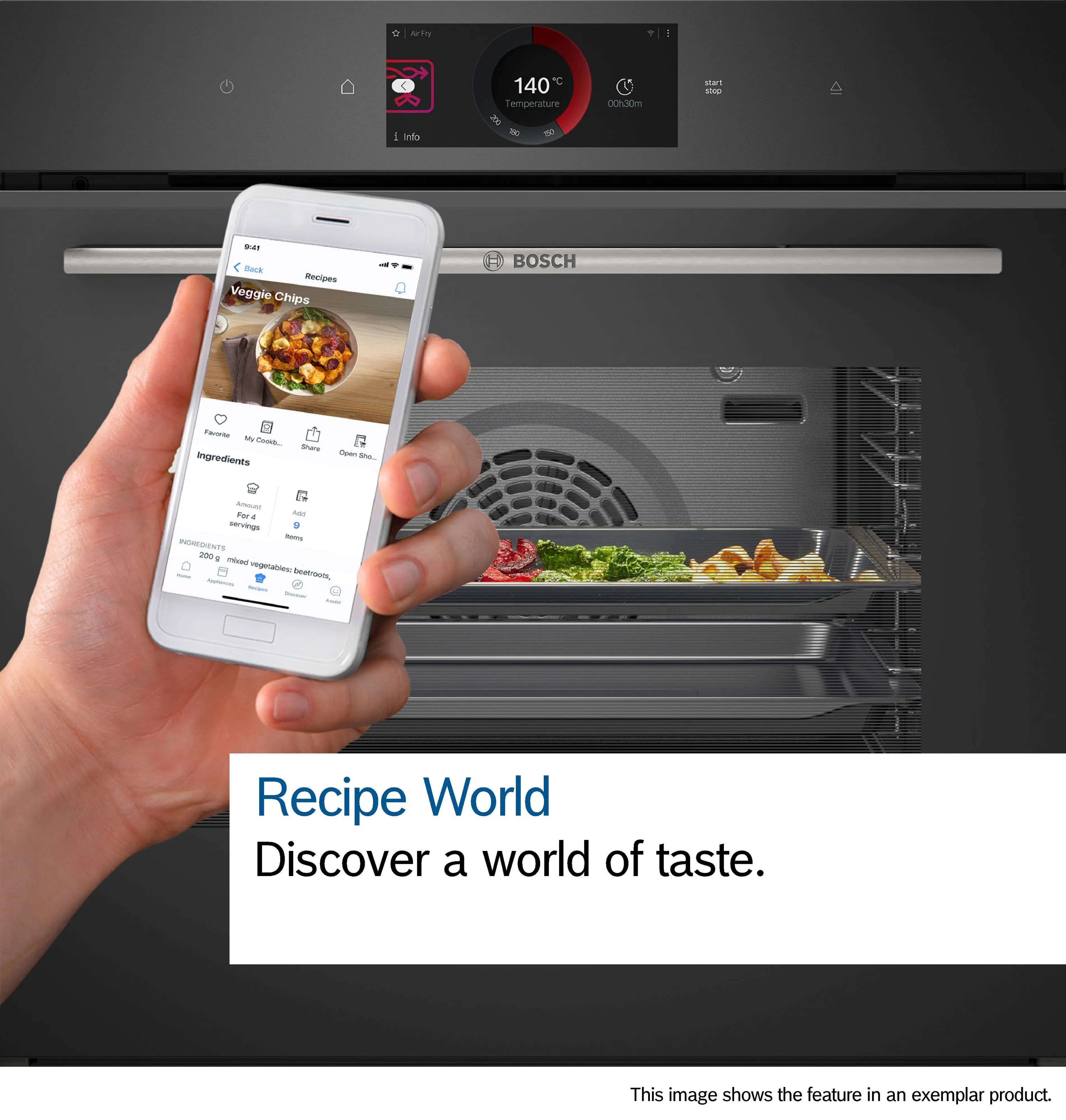 Bosch Series 8 Built-in Single Oven with Steam Function – Black | HRG7764B1B