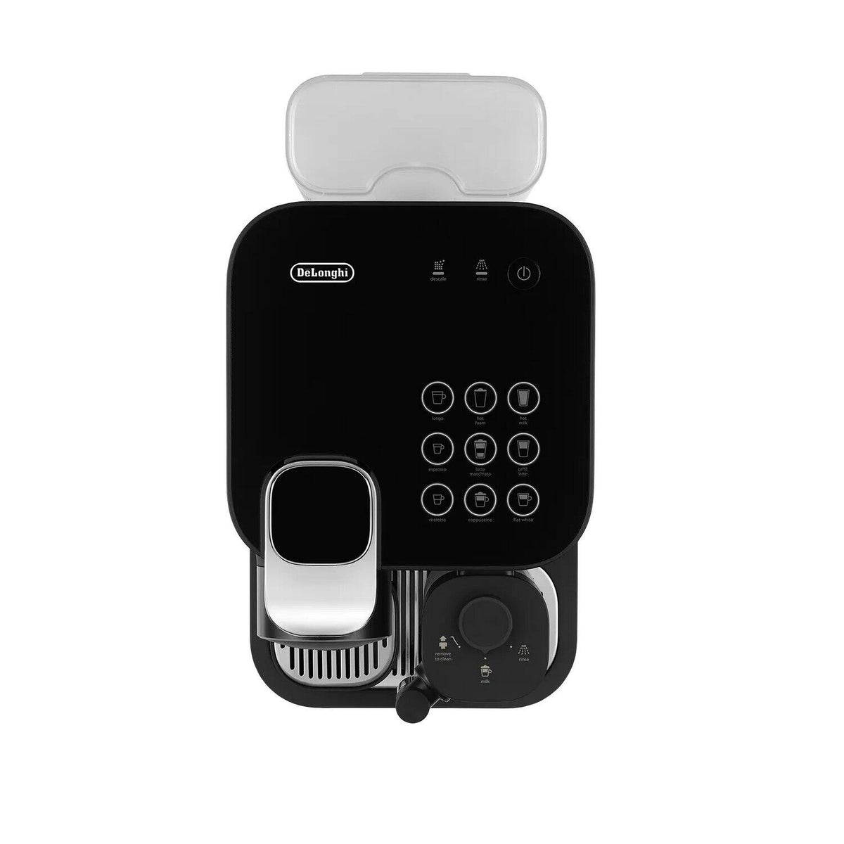 De'Longhi Nespresso Gran Lattissima Coffee Machine - Black - touch controls from above