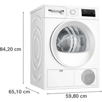 Bosch Series 4 Heat pump tumble dryer 8 kg White | WTH85225GB Bosch Tumble Dryer Euronics Ireland