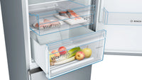 Bosch KGN392LEBG Series 4 freestanding fridge freezer in Stainless Steel Look
