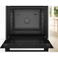 Bosch Series 4 Built-in oven with added steam function 60 x 60 cm Black | HQA534BB3B Bosch Oven Euronics Ireland