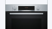 Bosch Series 4 built-in single oven with added steam function in Stainless Steel