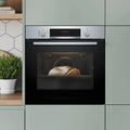 Series 4 Built-in oven with added steam function 60 x 60 cm Stainless steel | HQA574BS3B Bosch Oven Euronics Ireland