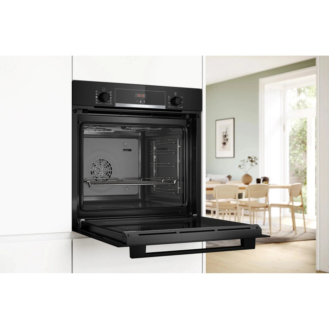 Bosch Series 4 Built-in oven with added steam function 60 x 60 cm Black | HQA534BB3B Bosch Oven Euronics Ireland