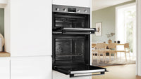 Bosch Series 6 MBA578BS7B Built-In Double Oven with Pyrolytic Cleaning in Stainless Steel