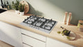Bosch PGQ7B5K90 Series 4 75cm 5 burner gas hob with central wok burner in Stainless Steel