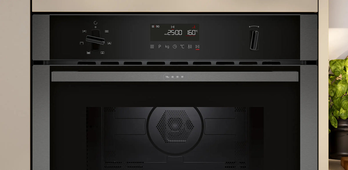 NEFF C1AMG84G1B N50 built-in microwave oven with hot air in Graphite-Grey