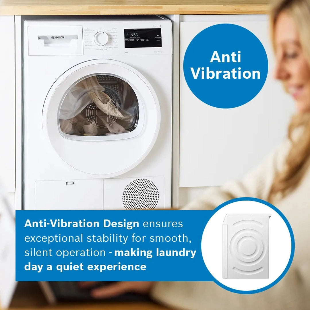 Bosch Series 4 Heat pump tumble dryer 8 kg White | WTH85225GB Bosch Tumble Dryer Euronics Ireland